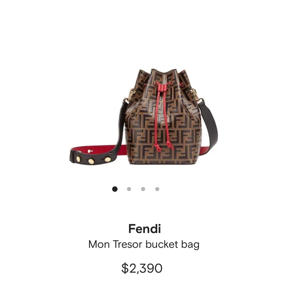 Fendi bucket bag fringed